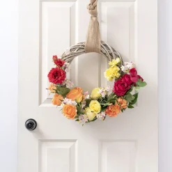 Barla Zinnia Spray Soft Yellow (67cmH)