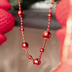 Beaded Garland Red (14mmDx270cmL)