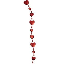 Beaded Heart Garland Shiny Red (2.7mL)