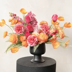 Bella Real Touch Rose Bud Hot Pink (60cmH)