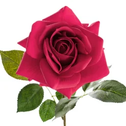 Bella Real Touch Rose Full Bloom Lge Hot Pink (12cmDx65cmH)