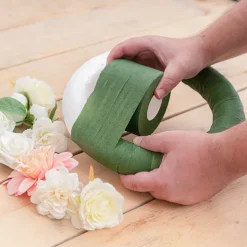 Biodegradable Paper Wreath Wrap Dark Green (80mm x 50m)