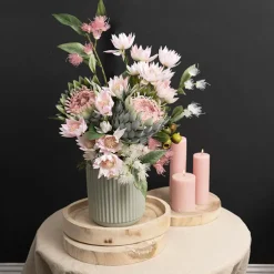 Blushing Bride Protea x8 Heads Light Pink (68cmH)