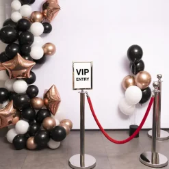 Bollard Post Pole Set 2 Silver (32cmDx95cmH)