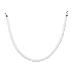Bollard Post Rope Barrier White & Gold (3cmDx150cmL)
