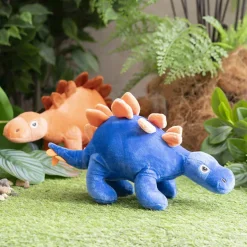 Boris Stegosaurus Dinosaur Plush Toy Blue (33x20cmHT)