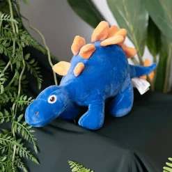 Boris Stegosaurus Dinosaur Plush Toy Blue (33x20cmHT)