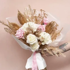 Bracken Fern Spray Metallic Gold (86cmH)