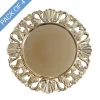 Brocade Pattern Edge Charger Plate Pack4 Chrome Gold(32.5cmD