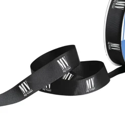 Bulk Grosgrain Ribbon Plain Black (25mmx50m)