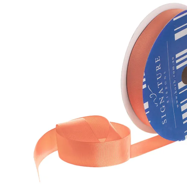 Bulk Grosgrain Ribbon Plain Peach (25mmx50m)