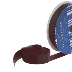 Bulk Grosgrain Ribbon Plain Burgundy (25mmx50m)