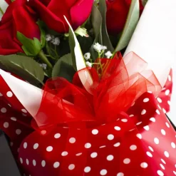 Bulk Organza Ribbon Cut Edge Red (25mmx100m)