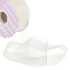 Bulk Organza Ribbon Cut Edge Cream (50mmx100m)