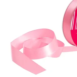 Bulk Ribbon Single Face Satin Mid Pink (25mmx50m)