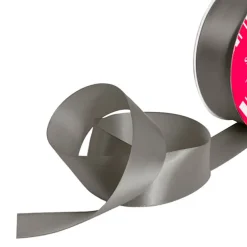 Bulk Ribbon Single Face Satin Dark Grey (38mmx50m)