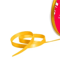 Bulk Ribbon Single Face Satin Mid Yellow (10mmx50m)