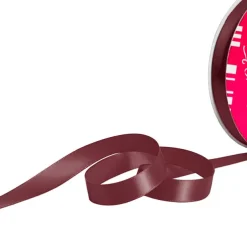 Bulk Ribbon Single Face Satin Burgundy (15mmx50m)
