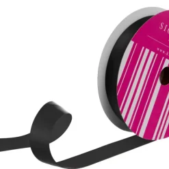 Bulk Ribbon Single Face Satin Black (25mmx50m)