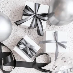 Bulk Ribbon Single Face Satin Black (25mmx50m)