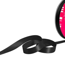 Bulk Ribbon Single Face Satin Black (15mmx50m)
