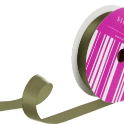 Bulk Ribbon Single Face Satin Olive (25mmx50m)