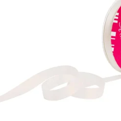 Bulk Ribbon Single Face Satin Bridal White (15mmx50m)