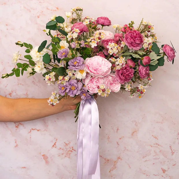 Bulk Ribbon Single Face Satin Lavender Orchid (38mmx50m)