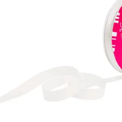 Bulk Ribbon Single Face Satin White (15mmx50m)