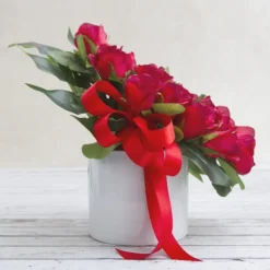 Bulk Ribbon Single Face Satin Red (25mmx50m)