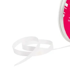 Bulk Ribbon Single Face Satin White (10mmx50m)
