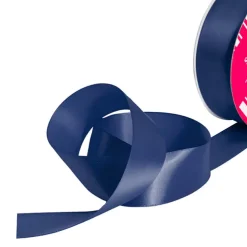 Bulk Ribbon Single Face Satin Navy (38mmx50m)