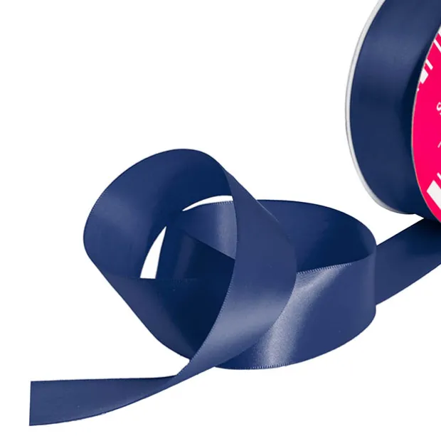 Bulk Ribbon Single Face Satin Navy (38mmx50m)