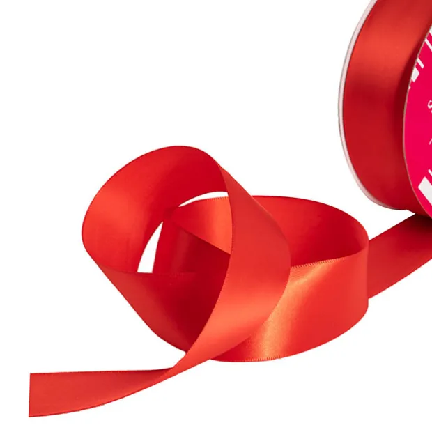 Bulk Ribbon Single Face Satin Red (38mmx50m)