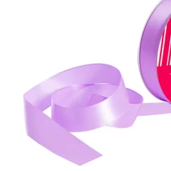 Bulk Ribbon Single Face Satin Light Purple (25mmx50m)