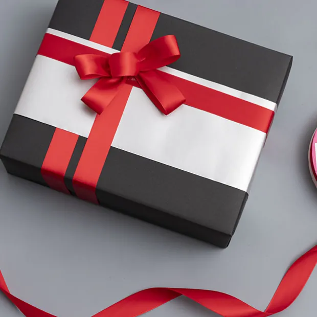 Bulk Ribbon Single Face Satin Rouge Red (25mmx50m)