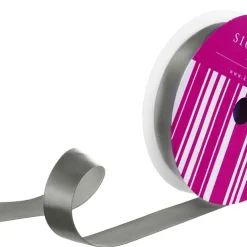 Bulk Ribbon Single Face Satin Dark Grey (25mmx50m)