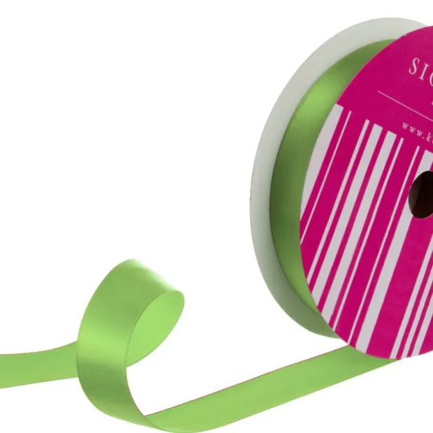 Bulk Ribbon Single Face Satin Light Green Lime (25mmx50m)