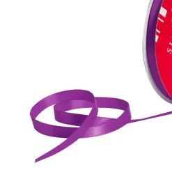 Bulk Ribbon Single Face Satin Purple (10mmx50m)