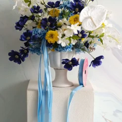 Bulk Ribbon Single Face Satin Sky Blue (15mmx50m)