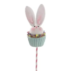 Bunny Cupcake Pick Pack 2 Blue (9.5x7x33cmH)