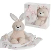 Bunny Flops & Blanket Gift Pack Peach (25x12x25cm)