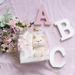 Bunny Flops & Blanket Gift Pack Peach (25x12x25cm)