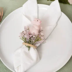 Bunny Rabbit Pick Pack 6 Flocked Pink (30cmH)