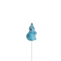 Bunny Rabbit Pick Pack 6 Flocked Soft Blue (30cmH)
