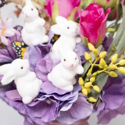 Bunny Rabbit Pick Pack 6 Flocked White (30cmH)