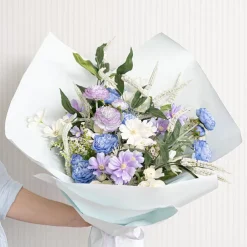 Buttercup Ranunculus Spray x3 French Blue (52cmH)