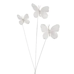 Butterfly Spray Elegant White (71cmH)