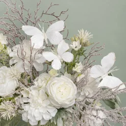 Butterfly Spray Elegant White (71cmH)