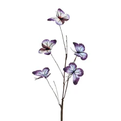 Butterfly Twig Branch Spray Blue (70cmH)